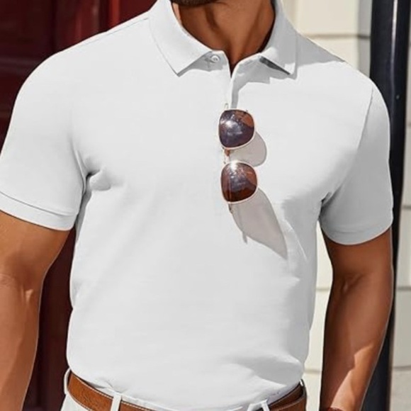 Mens White Polo‎ - Picture 2 of 6